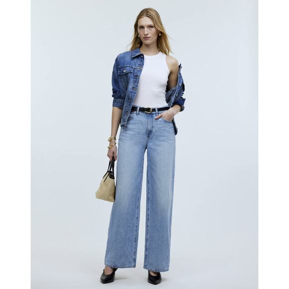 Madewell Superwide-Leg Jeans in Ahern Wash: Airy Denim Edition size 23 - Picture 1 of 13